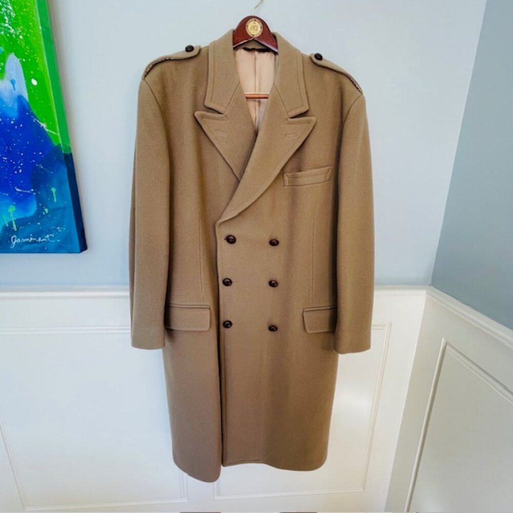 J. Press X Cardinal of Canada Wool MeltonTopcoat Overcoat Double Breasted 46L - Picture 2 of 13
